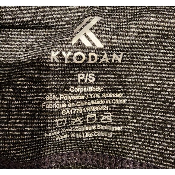 NEW Kyodan Women's Activewear Leggings P/S Charcoal Gray With Pockets - Picture 2 of 8